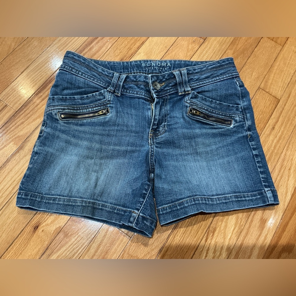 Sonoma Blue Jean Shorts Classic Modern Fit Casual Design DP